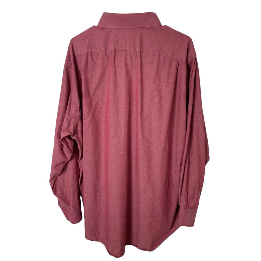 Nordstrom Men's Shop Button Down Shirt 17.5 35 Traditional Fit Non Iron Red - Picture 2 of 14